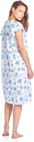Vista 4 de Casual Nights Camisón de dormir de manga corta de encaje de algodón para mujer