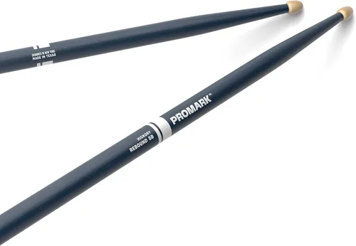 Vista 14 de Promark American Hickory Classic 5A - Baquetas de nogal americano, punta de bellota, azul - Par individual