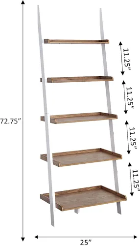 Vista 40 de Escalera para librero. De Convenience Concepts American Heritage, Madera Sólida, Negro