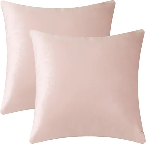 Vista 14 de uxcell Paquete de 2 fundas de almohada decorativas de terciopelo, fundas de almohada sólidas modernas para sofá o hogar, 16 x 16 pulgadas