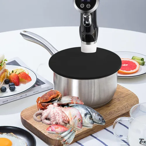 Vista 2 de Sous Vacuum and Vide Lid Cooking Sous Vacuum and Vide Cooker Se adapta a ollas de hasta 10.5 pulgadas, evita la evaporación del agua y retiene