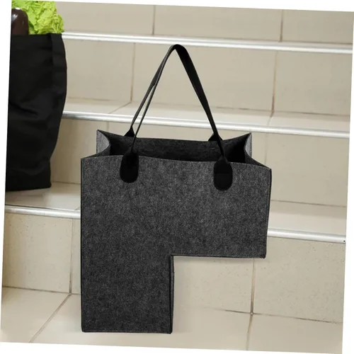 Vista 7 de CHILDWEET Cesta de lavandería de fieltro con forma y cesta de almacenamiento de juguetes, organizador para escaleras del hogar y cuarto de lavado