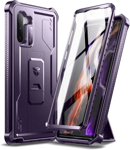 Vista 8 de Dexnor Funda para Samsung Galaxy Note 10, [Protector de pantalla y soporte integrados] Protección de grado militar pesado a prueba de golpes