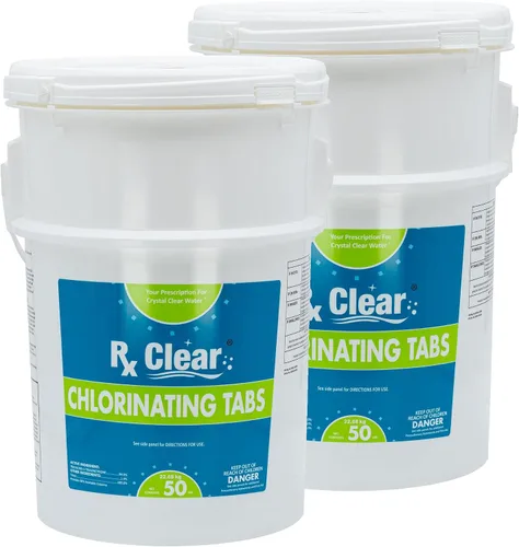 Vista 8 de Rx Clear - Tabletas de cloro de 3 pulgadas 5 libras Tabletas estabilizadas individuales para desinfectar piscinas De larga duración