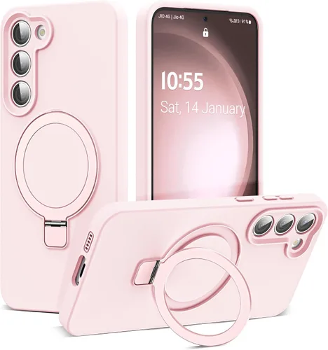 Vista 44 de SKYLMW - Funda para Samsung Galaxy S23 con soporte, 6.1 pulgadas, color negro Soporte de anillo magnético, compatible con Mag-Safe, funda