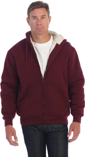 Vista 19 de Gioberti Chaqueta con capucha de forro polar suave y pesado para hombre Negro