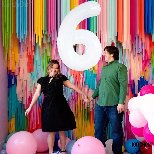 Vista 1035 de KatchOn Globo negro del número 1 de 40 pulgadas, globo de feliz cumpleaños Large Mylar Number One Balloon for 1st Birthday Decorations, Foil