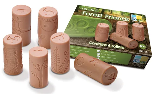 Vista 6 de Yellow Door Let's Roll, Forest Friends Rollers, juego de 6