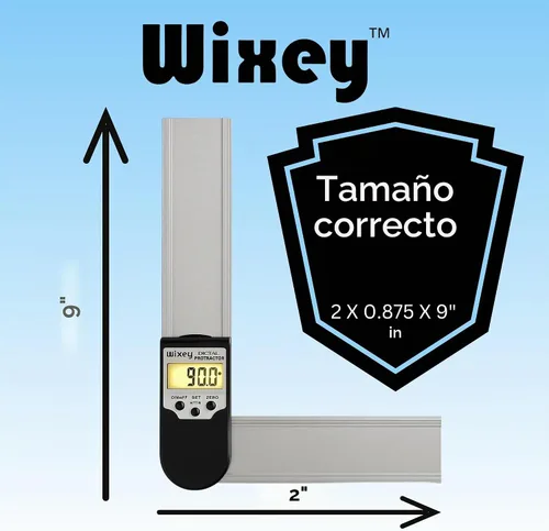 Vista 4 de Wixey 8" transportador digital, buscador de ángulo digital magnético