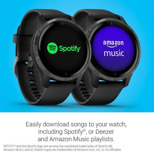 Vista 5 de Garmin 010-02173-11 Venu, GPS SmartWatch con pantalla táctil brillante, presenta música, monitoreo de energía corporal, entrenamientos animados