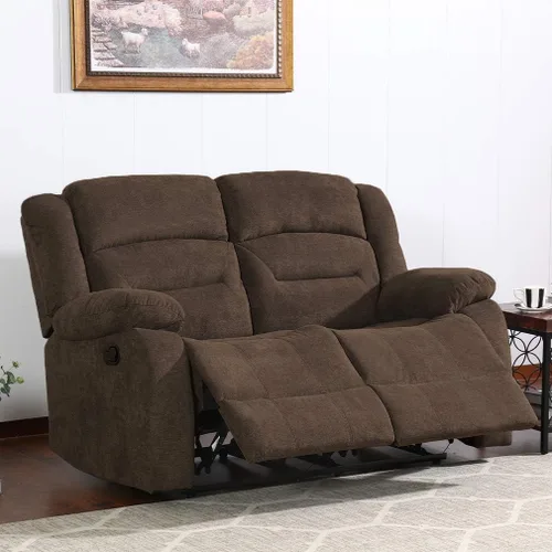 Vista 2 de FDW Juego de sofá reclinable seccional para sala de estar, asiento de cine en casa, sofá reclinable, movimiento reclinable manual para muebles