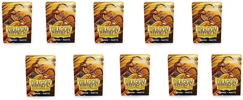 Vista 5 de Dragon Shield - Paquete de 10 fundas para tarjetas de 60 unidades color naranja japonés mate