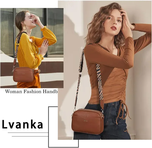 Vista 2 de Lvanka Bolsos cruzados para mujer cartera de mano, bolso de hombro con correa ajustable