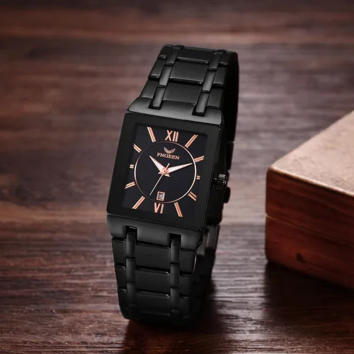 Vista 4 de Avaner Reloj cuadrado de acero inoxidable para hombre