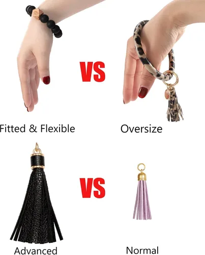 Vista 11 de BVGA Pulsera llavero de pulsera de silicona para mujer
