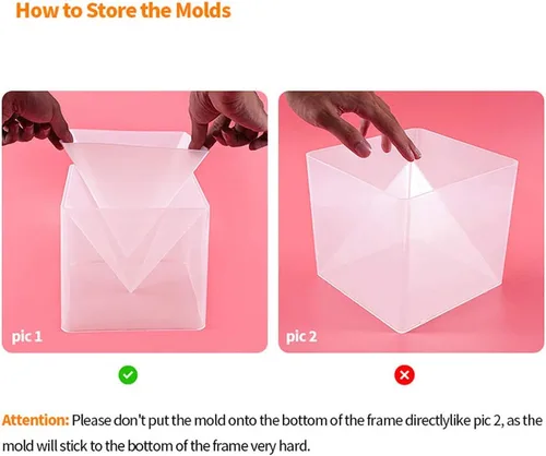 Vista 7 de DIY pirámide resina molde conjunto grande silicona 3D pirámide moldes decoración del hogar 15cm/5.9
