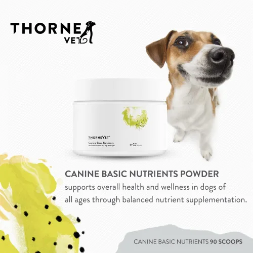 Vista 3 de ThorneVet Canine Basic Nutrients Powder - Soporte multivitamínico para perros, 90 cucharadas