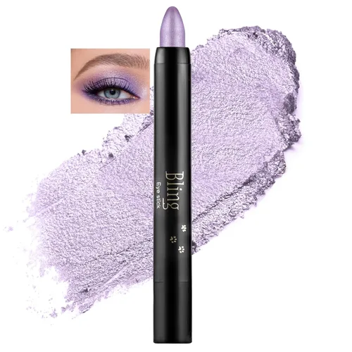 Vista 32 de Boobeen Sombra de ojos en barra impermeable con lápiz de sombra de ojos en crema brillante, kit de maquillaje de ojos con purpurina fácil de usar