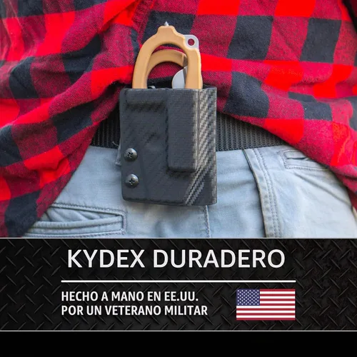Vista 3 de Clip & Carry Kydex - Funda multiherramienta para tijeras de trauma de cuero Raptor, fabricada en Estados Unidos (multiherramienta no incluida) EDC
