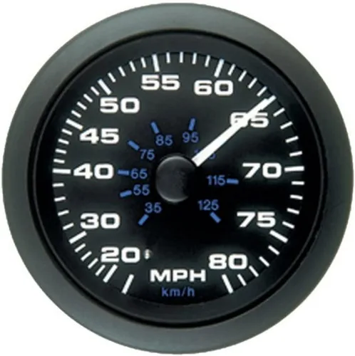 Vista 4 de Kit de Velocímetro Negro Premier Pro de 3 pulgadas y 80 MPH para Sierra 62723P, 8K, 3