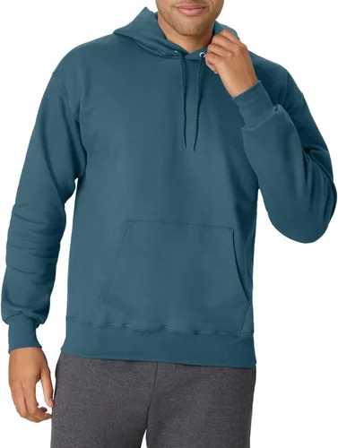 Vista 14 de Hanes Sudadera con capucha de forro polar pesado para hombre, sudadera de algodón para hombre Negro