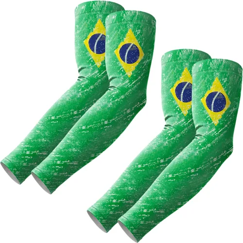 Vista 13 de ROXUN Mangas de brazo, compresión deportiva de protección solar UV refrescante para hombres/mujeres