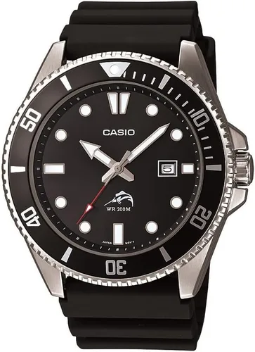 Vista 5 de Casio MDV106 Series Unisex Analog Watch 200M WR Stainless Steel Case Resin Band 2 Hand Analog (HR, Min, SEC) Date Display Screw Down