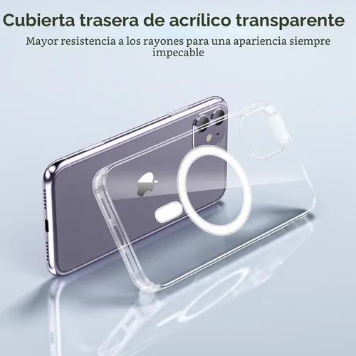 Vista 7 de Fin2feel Funda magnética para iPhone 11, con protector de pantalla de vidrio templado, [compatible con MagSafe], protección contra caídas de grado