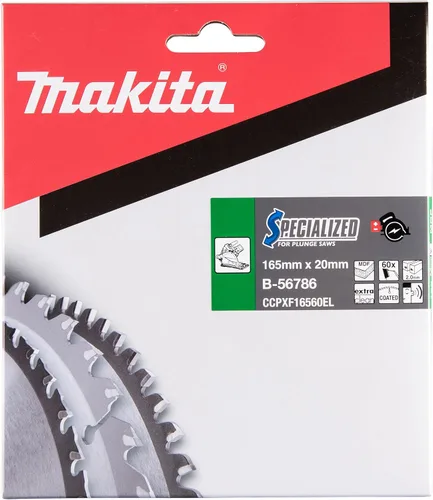 Vista 4 de Makita A-99982 6-1/2" 60T (ATB) Hoja de sierra de inmersión inalámbrica con punta de carburo