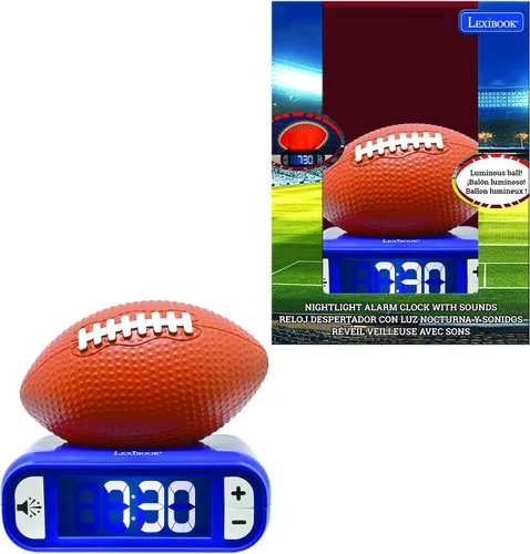 Vista 15 de LEXiBOOK, Vengadores de Marvel, Reloj despertador con luz nocturna de Los Vengadores, Sonidos y melodías, Pantalla LCD retroiluminada, Luminoso