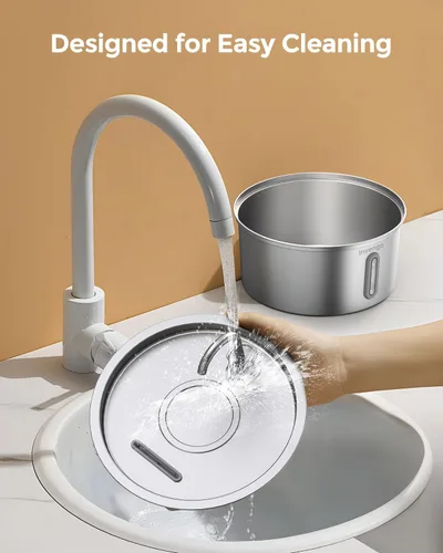 Vista 8 de Fuente de agua para gatos de acero inoxidable: fuente para gatos de 108 oz/3.2 L para beber Dispensador de tazón de agua silencioso para gatos