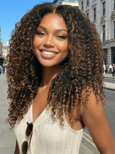 Vista 16 de KLAIYI Bye Bye Slip™ Ombre Chestnut Brown Bob Curly Glueless Precut 7x5 Lace Front Wigs Human Hair Side Part Drawstring Pre Plucked Bleached Knots