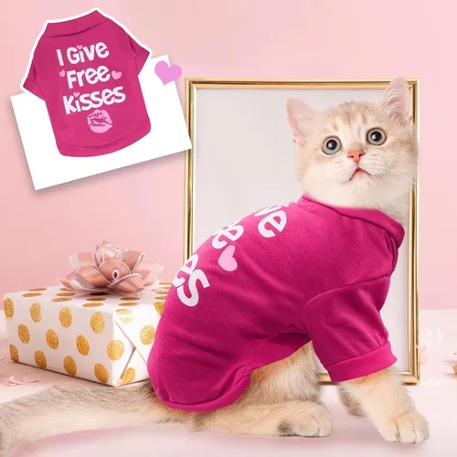 Vista 5 de PETCARE Paquete de 3 camisas para perros pequeños, ropa para cachorros, camisetas de algodón suave de manga corta para perros pequeños, niñas