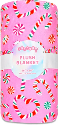 Vista 4 de iscream Holiday Cheer - Manta de felpa suave y sedosa de 56 x 60 pulgadas con estampado de forro polar, lo mejor en nieve