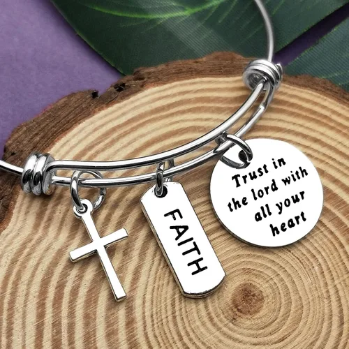 Vista 3 de Pulsera de joyería cristiana para hija, regalos para hija, joyería religiosa, versículo de la Biblia, regalo cristiano inspirador para mujeres, hija