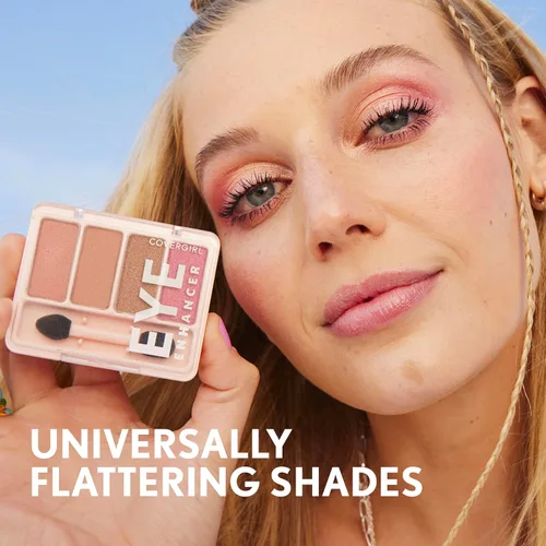 Vista 8 de COVERGIRL - Sombra de ojos Eye Enhancers 1-Kit, fórmula sedosa y transparente, aplicador de doble extremo, 100% libre de crueldad animal Azul