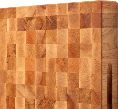Vista 8 de John Boos CCB Series Tabla de cortar cuadrada de madera de arce de 18 x 18 pulgadas - 2.25 pulgadas de grosor, bloque de carnicero reversible de 22