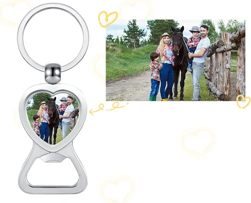 Vista 3 de Personalized Master Llavero de abridor personalizado, llavero de fotos de color, accesorios de joyería para hombres, papá, cumpleaños, regalos