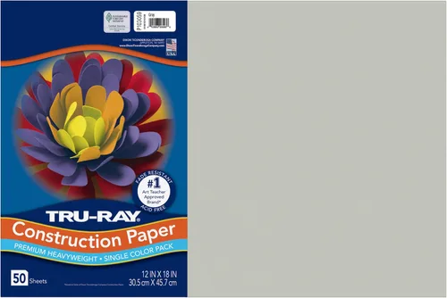 Vista 21 de Tru-Ray® Papel de construcción, 12.0 in x 18.0 in, 50% reciclado, azul atómico, paquete de 50