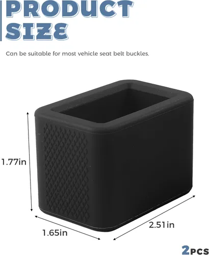 Vista 3 de 2PCS Soportes de Hebilla de Cinturón de Seguridad, Accesorios de Coche Refuerzo de Hebilla de Cinturón de Seguridad de Silicona, Soporte de Cinturón