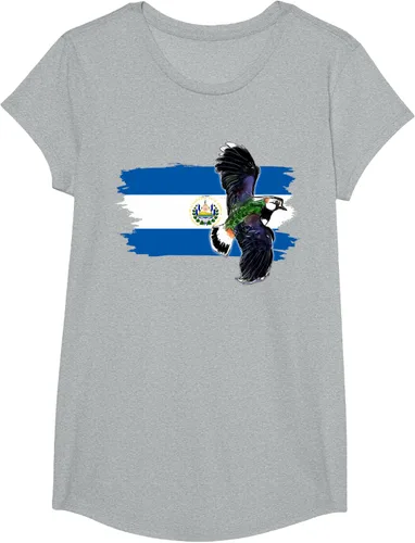 Vista 70 de Camiseta con la bandera de El Salvador, mapa de El Salvador, camiseta de Salvador para mujer, Negro