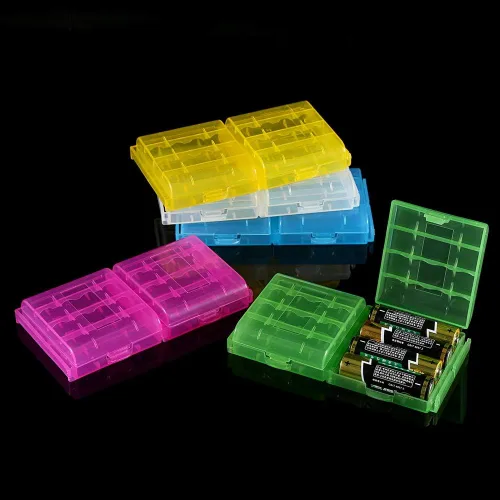 Vista 9 de Caja de almacenamiento de batería de plástico duro transparente multifuncional para batería AA/AAA