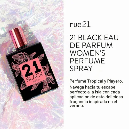 Vista 3 de Rue 21 21 Black Eau De Parfum, Perfume en Spray para Mujer - 1.7 fl oz (50 ml)