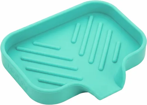 Vista 59 de MicoYang Jaboneras de Baño de Silicona con Boquilla de Drenaje - Organizador de Fregadero de Baño y Cocina, Soporte para Esponja, Bandeja de Jabón