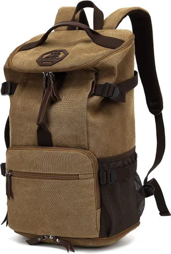 Vista 27 de Kalesi Mochila Bolsa de Lona para Gimnasio 4 Vías Impermeable con Compartimento para Zapatos para Viaje Deporte Senderismo Laptop, 02-Negro