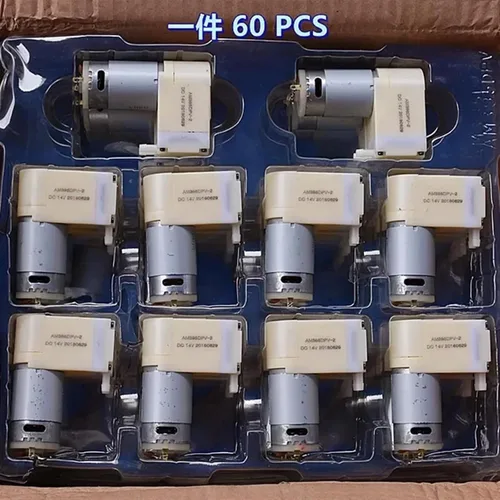 Vista 6 de DC 12V-15V Gran Flujo 395 Motor Bomba de aire de vacío Bomba de diafragma de succión de presión negativa Empaquetador DIY Empaquetador Inflador