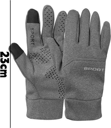 Vista 2 de Guantes de invierno para hombres y mujeres, guantes de ciclismo resistentes al viento para clima frío para hombres, guantes de correr al aire libre
