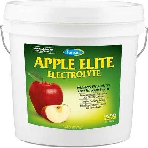 Vista 16 de Farnam Suplemento de electrolitos en polvo Apple Elite para caballos, reemplaza minerales vitales, fomenta la hidratación, sin azúcar añadida, 5