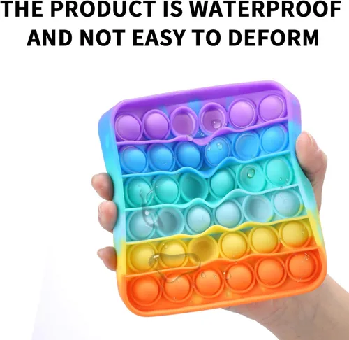 Vista 5 de 2 Paquetes de Juguetes Sensoriales Pop Fidget, Autismo Necesidades Especiales Alivio del Estrés Silicona Alivio de Presión, Juguetes Redondos