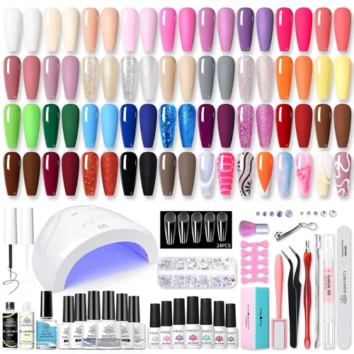 Vista 11 de BORN PRETTY Kit de Gel de Extensión Poli - Kit de Gel de Extensión de Uñas de 12 Colores Nude Transparente Rosa Gelatina Kit Todo-En-1 Gel